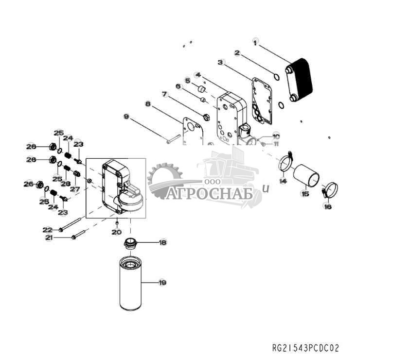 5901 Engine Oil Cooler, Filter and Sending Units 